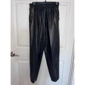 Nancy Heller Black Leather Pants with Pockets